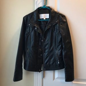 Mock leather jacket